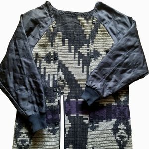 Vintage WOOLRICH Wool Blend Aztec Blanket Coat Liner Sz M Multicolor